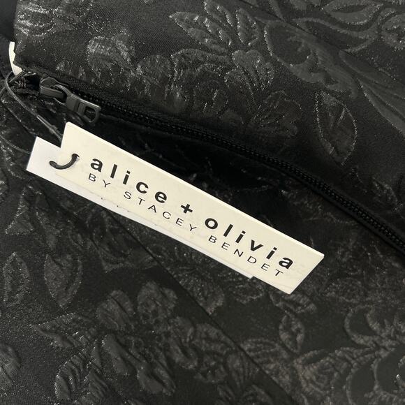 Alice + Olivia Tayla Jacquard Floral Mini Dress 0 - Picture 4 of 12